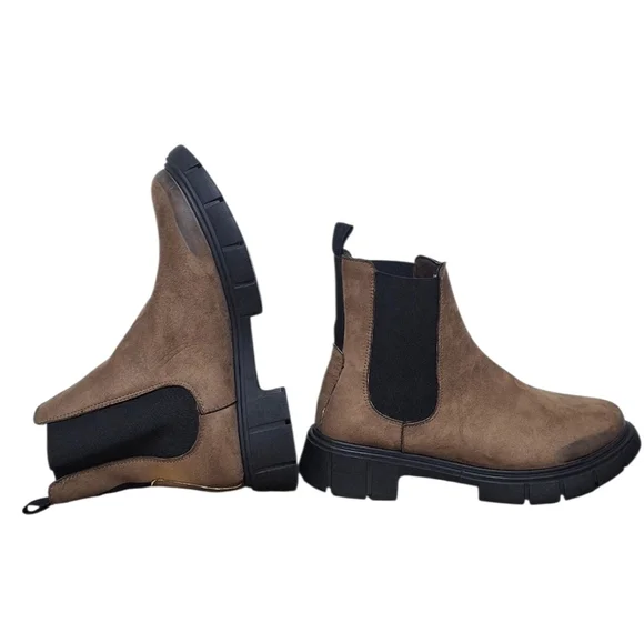 Zigi Soho Taupe Cameren Chelsea Burnished Round Toe Women's Boots Size 9 - Picture 3 of 7